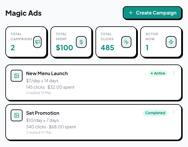 Magic Ads campaign preview